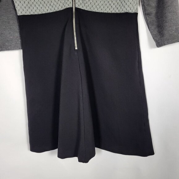 Ann Taylor Loft Women's Quilted 3/4 Sleeve Grey Dress Size 8 - Picture 10 of 13